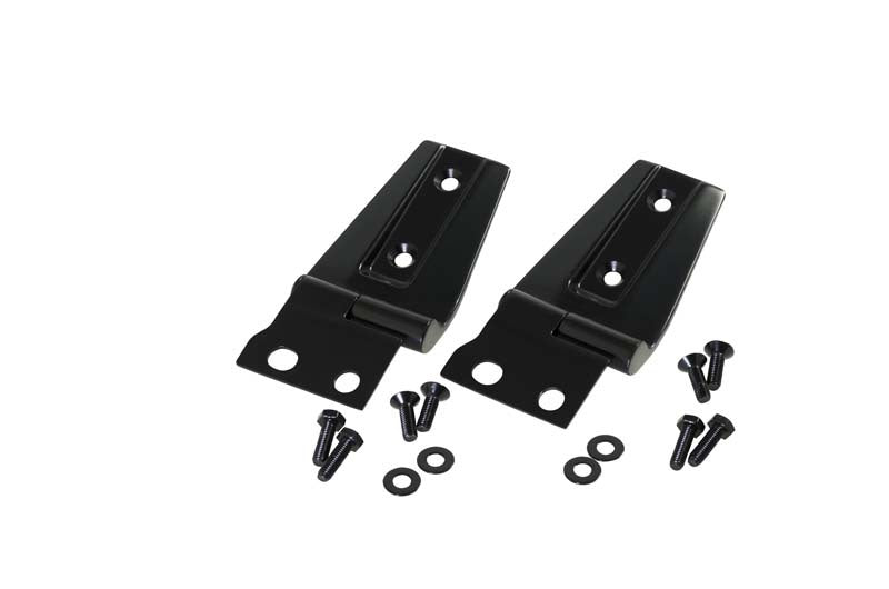 Kentrol 07-18 Jeep Wrangler JK Hood Hinge Pair - Powdercoat Black Kentrol