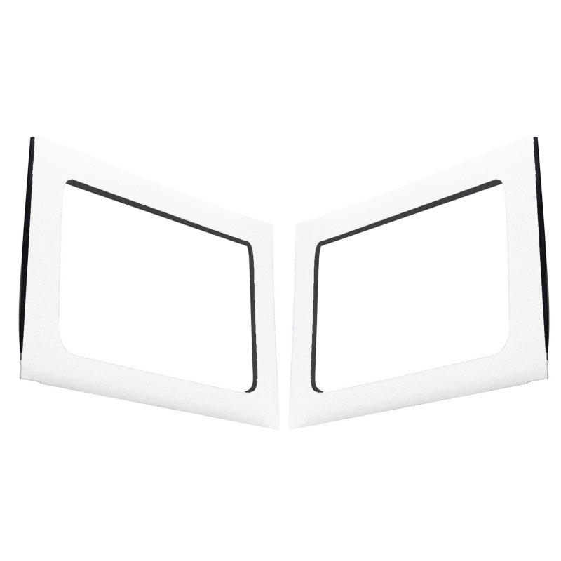 DEI 11-18 Jeep Wrangler JK 4-Door Boom Mat Rear Side Window Trim - 2 Piece - White DEI