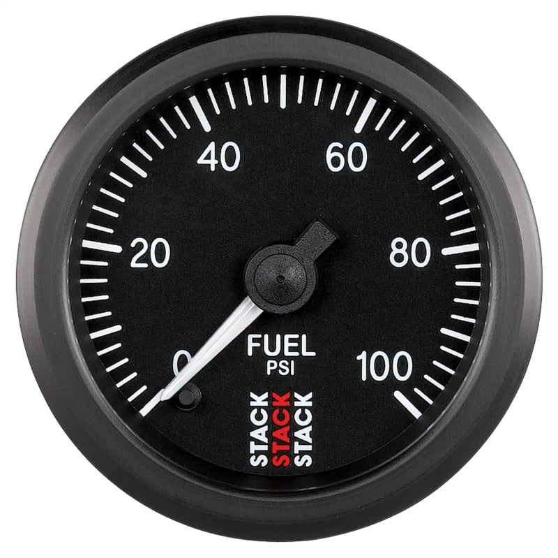 Autometer Stack 52mm 0-100 PSI 1/8in NPTF Male Pro Stepper Motor Fuel Pressure Gauge - Black ST3306