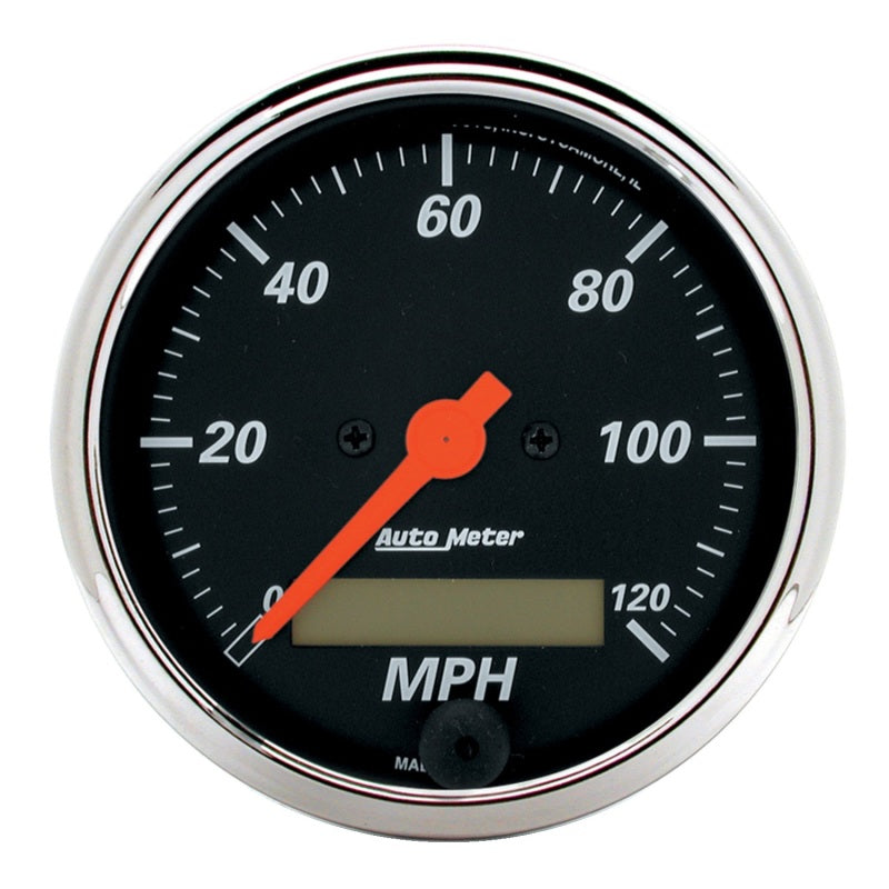 Autometer Designer Black 3-1/8in Electronic Programmable 120MPH Speedometer 1487