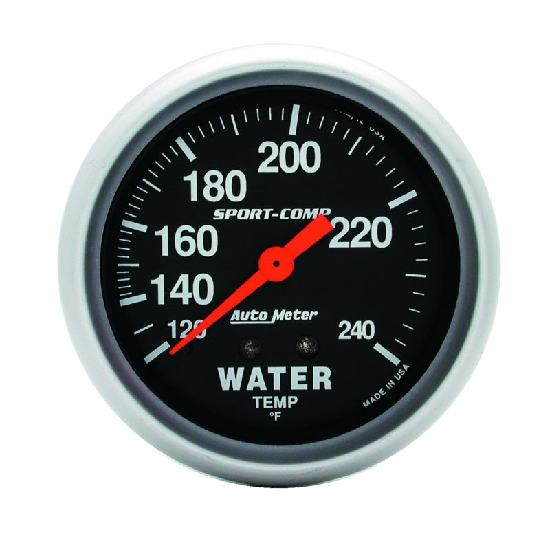 Autometer Sport-Comp 2 5/8in 120-240 F Mechanical Water Temp Gauge 3432