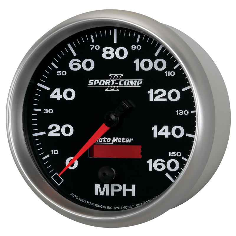 Autometer Sport-Comp II 5 inch 0-160MPH Electronic Programmable Speedometer 3689