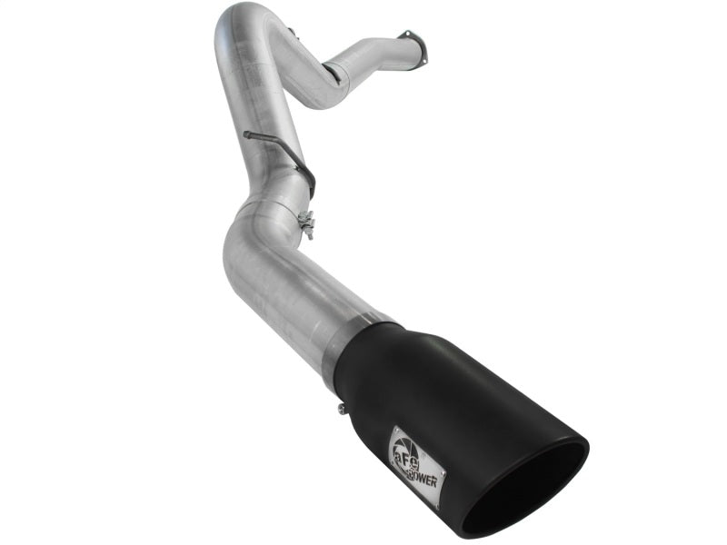 aFe Atlas Exhaust 5in DPF-Back Al Steel 07.5-10 GM Diesel Trucks V8-6.6L (td) LMM (Blk Tip) aFe