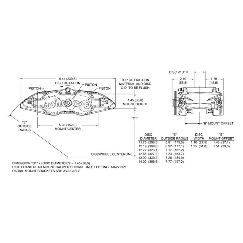 Wilwood Inlet Fitting - 1/8-27 NPT to -3 (Straight) - eliteracefab.com