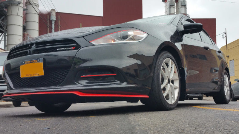 Rally Armor 2013-2016 Dodge Dart UR Black Mud Flap w/ White Logo - eliteracefab.com