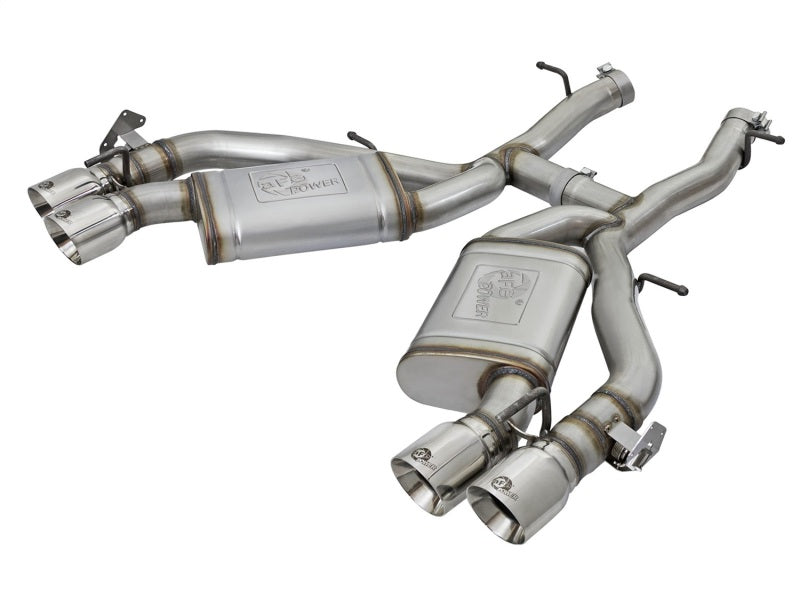 aFe MACHForce XP 3in 304 SS Axle-Back Dual Exhaust (NPP) w/ Polished Tips 16-17 Camro SS V8-6.2L - eliteracefab.com