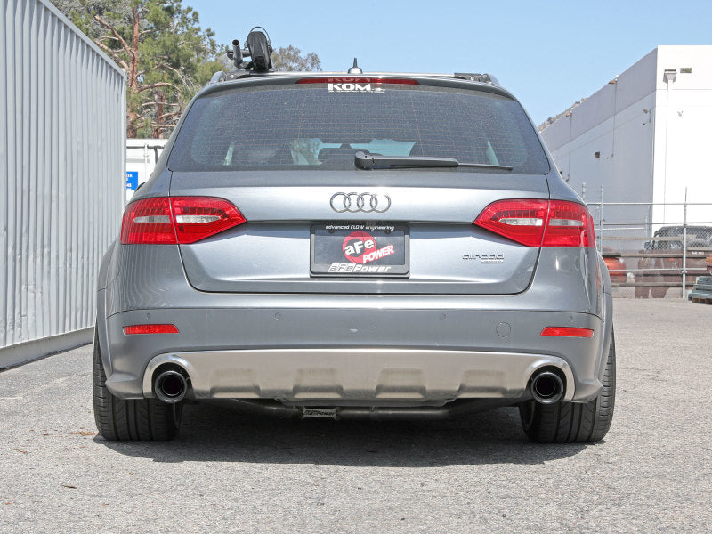 afe MACH Force-Xp 13-16 Audi Allroad L4 SS Axle-Back Exhaust w/ Black Tips aFe