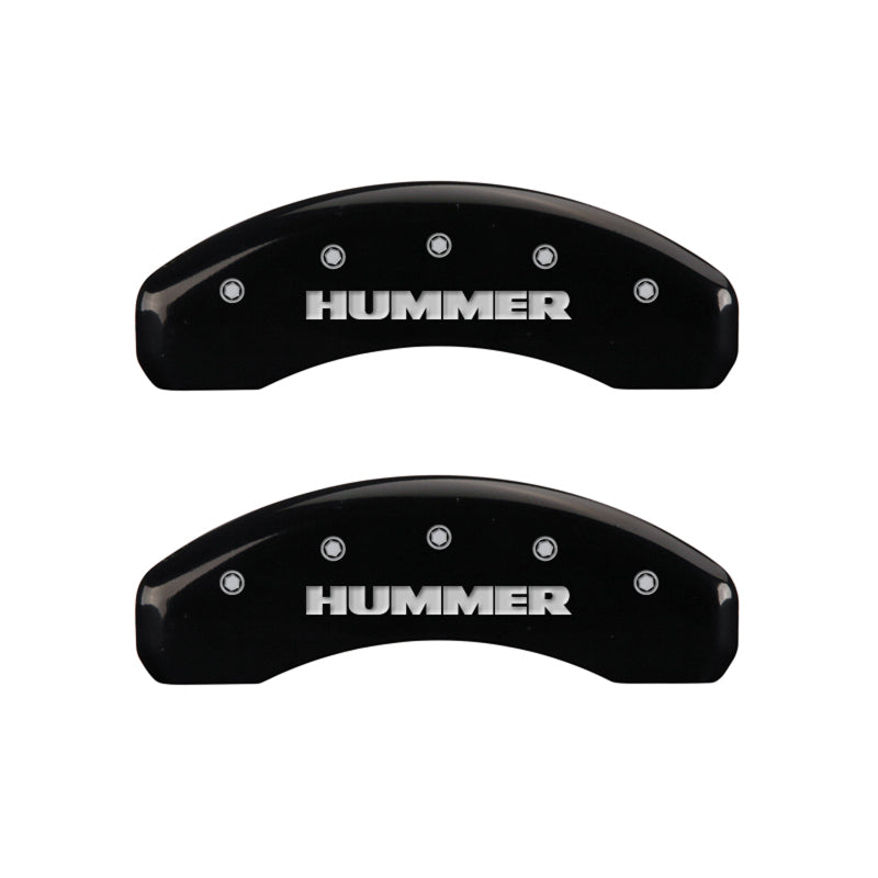 MGP 4 Caliper Covers Engraved Front & Rear Hummer Black finish silver ch MGP