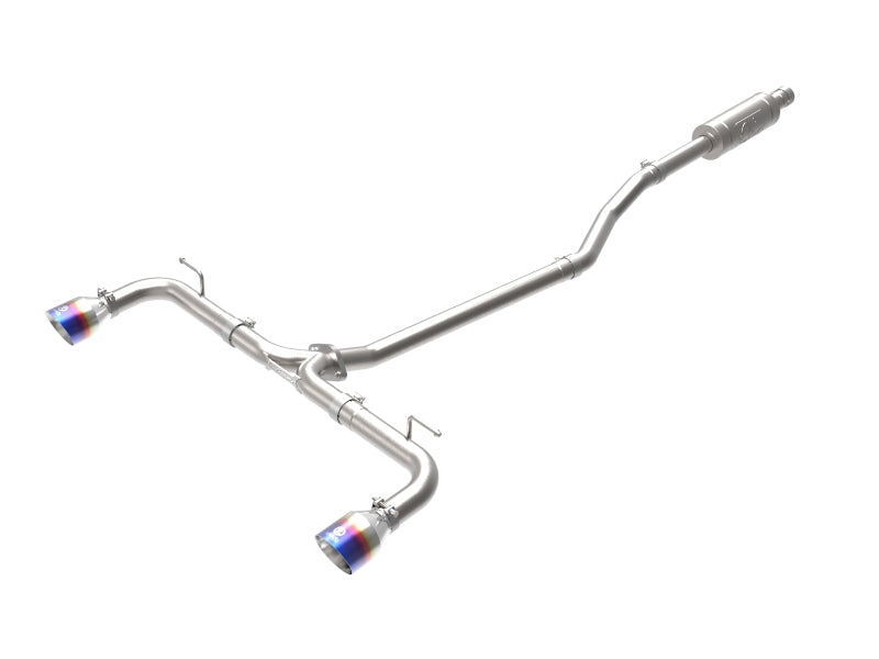 aFe Takeda 2-1/2in 304 SS Cat-Back Exhaust w/ Blue Flame Tips 14-18 Mazda 3 L4 2.0L/2.5L aFe