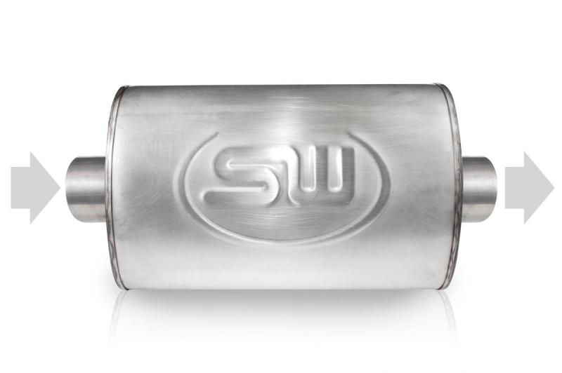 Stainless Works 2.5in ID CENTER INLET/ 2.5in OD CENTER OUTLET 4inX8in Stainless Works