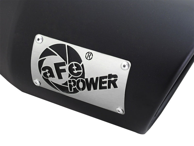 aFe Diesel Exhaust Tip Bolt On Black 4in Inlex x 6in Outlet x 12in - eliteracefab.com