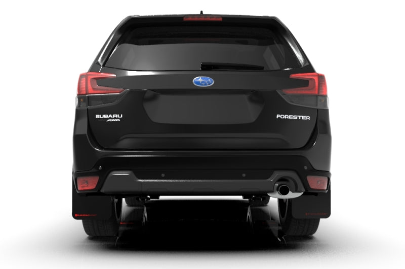 Rally Armor for 2019 Subaru Forester UR Black Mud Flap W/ Red Logo - eliteracefab.com