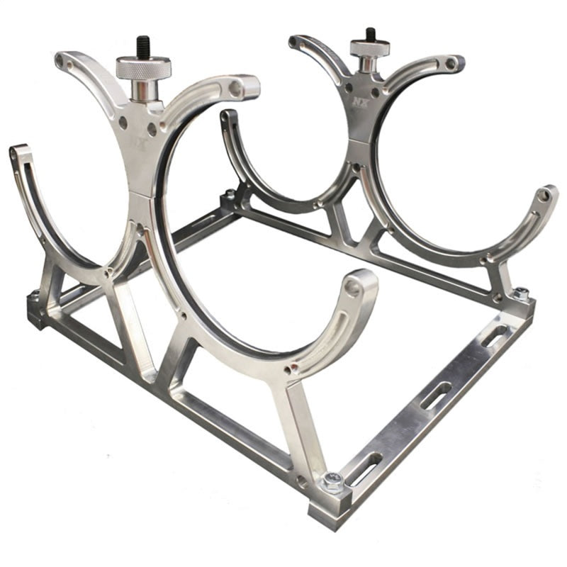 Nitrous Express Billet Bracket For Dual 10 Or 15 lb N2O Bottle. Incl. Floor Mounts - 11108D