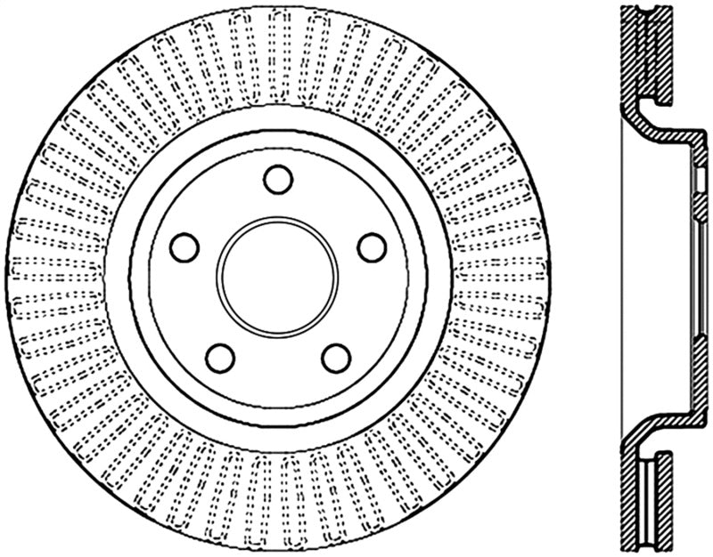 StopTech 11-13 Jeep Grand Cherokee Front Left Cryo Slotted Sport Brake (Excludes SRT8) Stoptech