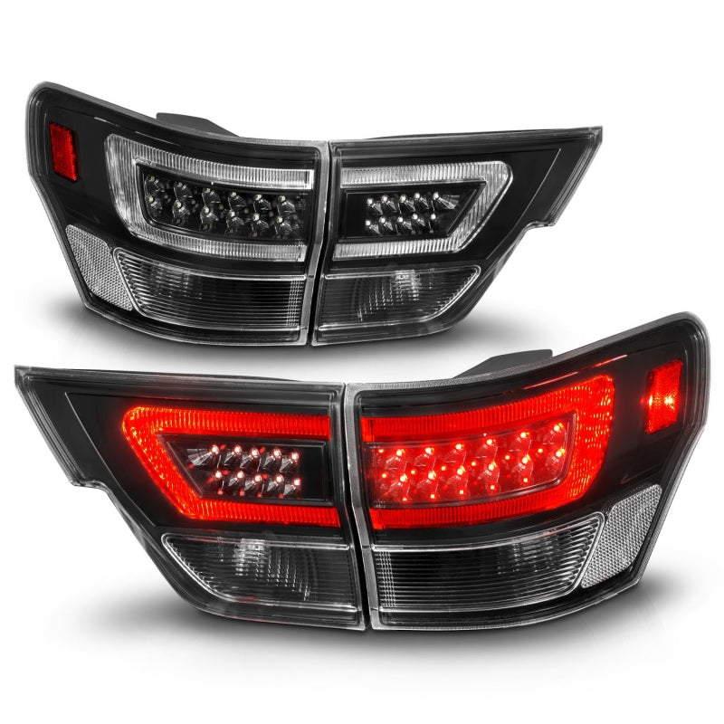ANZO JEEP GRAND CHEROKEE 11-13 LED LIGHT BAR TAIL LIGHTS 4PCS BLACK CLEAR LENS - 311439