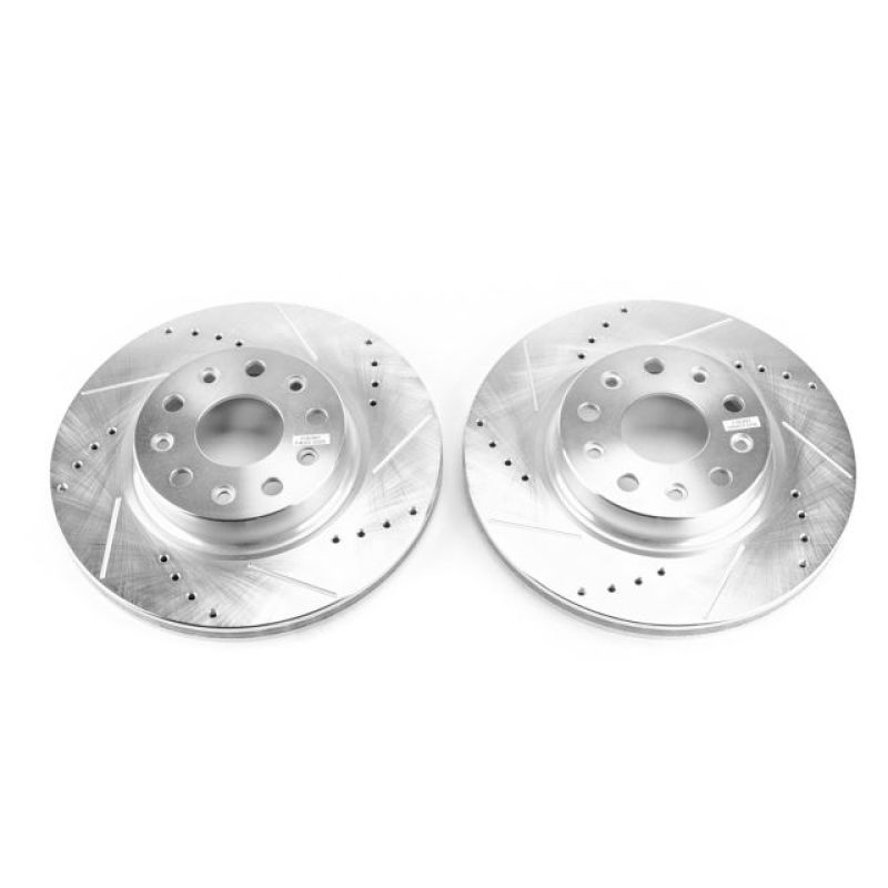 Power Stop 2018 Jeep Wrangler Front Evolution Drilled & Slotted Rotors - Pair PowerStop