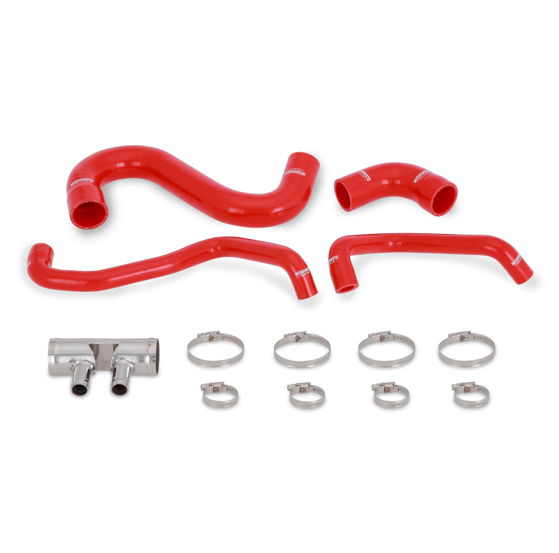 Mishimoto 2015+ Ford Mustang GT Silicone Lower Radiator Hose - Red - eliteracefab.com