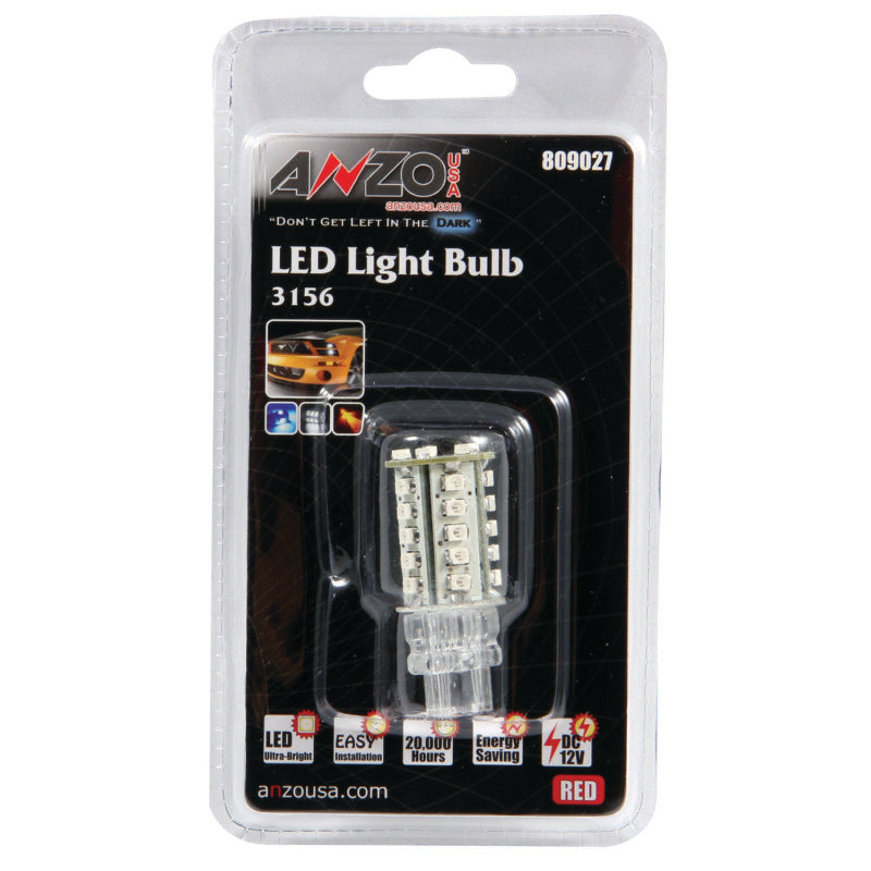 ANZO LED Bulbs Universal 3156/3157 Red ANZO