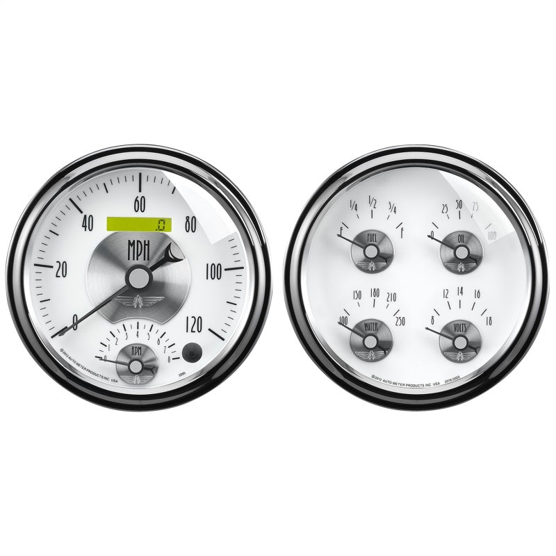 Autometer Prestige Series Pearl 5in Gauge Box Kit - Tachometer/Speedometer Combo / Oil Pressu 2008