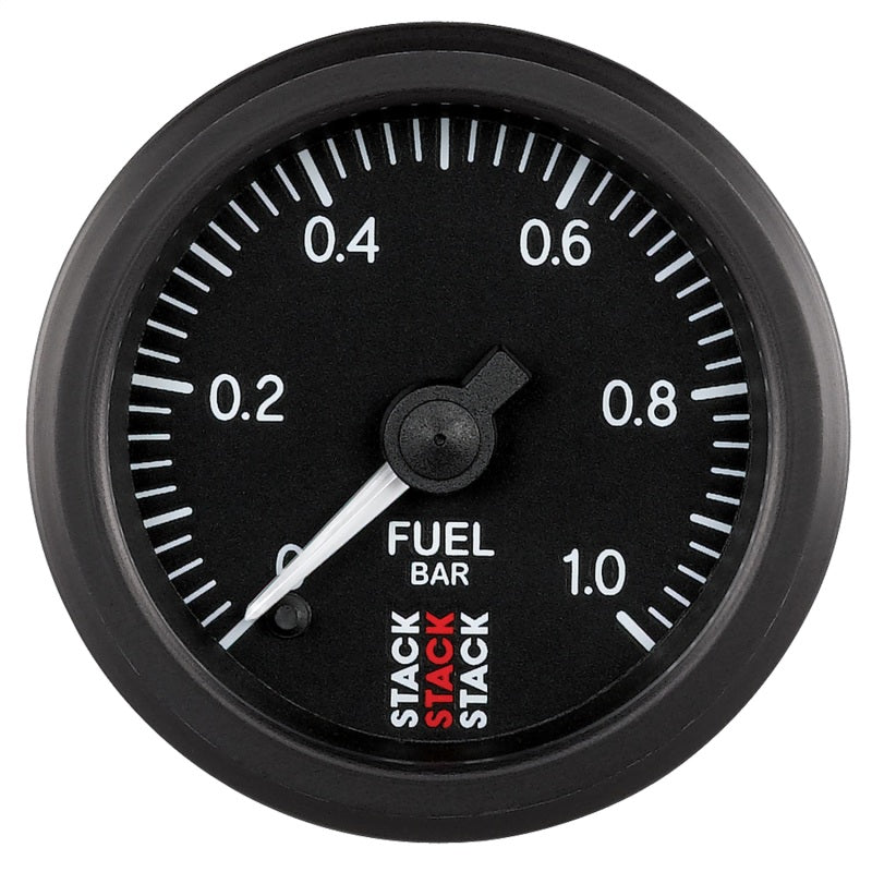 Autometer Stack 52mm 0-1 Bar M10 Male Pro Stepper Motor Fuel Pressure Gauge - Black ST3303