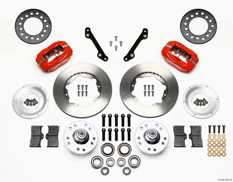 Wilwood Forged Dynalite Front Kit 11.00in Red 70-78 Camaro Wilwood