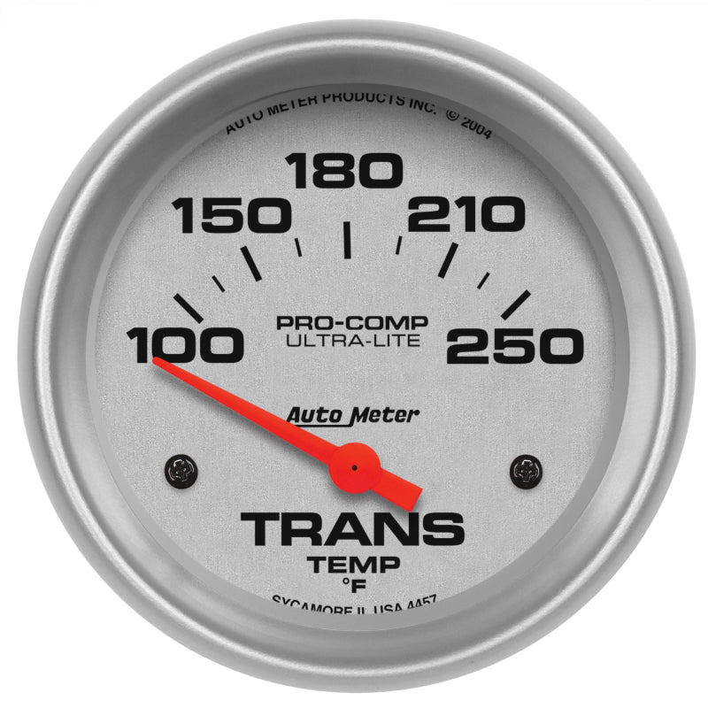 Autometer Ultra-Lite 2-5/8in 100-250 Deg Electric Transmission Temp Ultra Lite Gauge 4457
