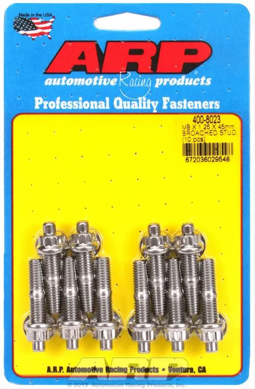 ARP Stainless Steel Stud Kit - (10) M8 x 1.25" x 45mm ARP