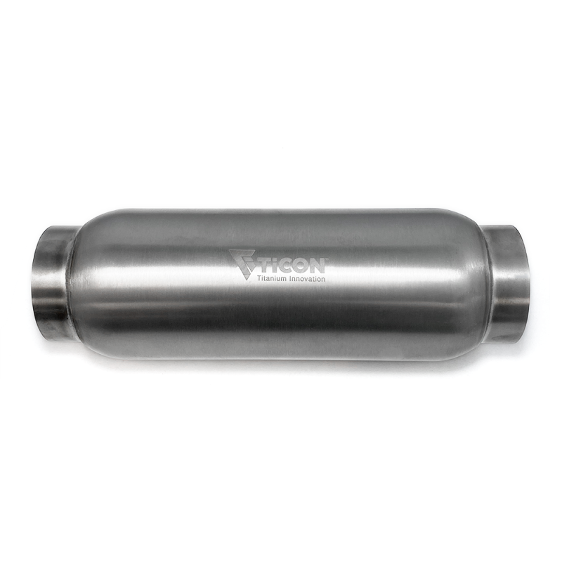 Ticon Industries 5in Body x 7in Length 4in Inlet/Outlet Titanium Bullet Resonator Ticon