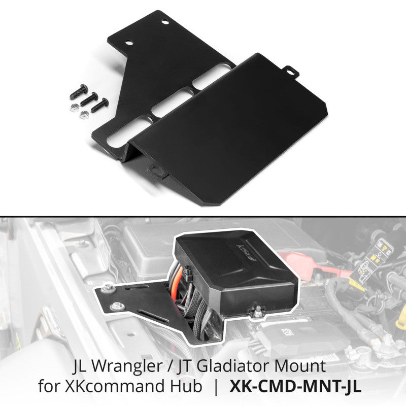 XKGlow XKcommand Hub Mounting Bracket for Wrangler JL + Gladiator JT - Part XK-CMD-MNT-JL
