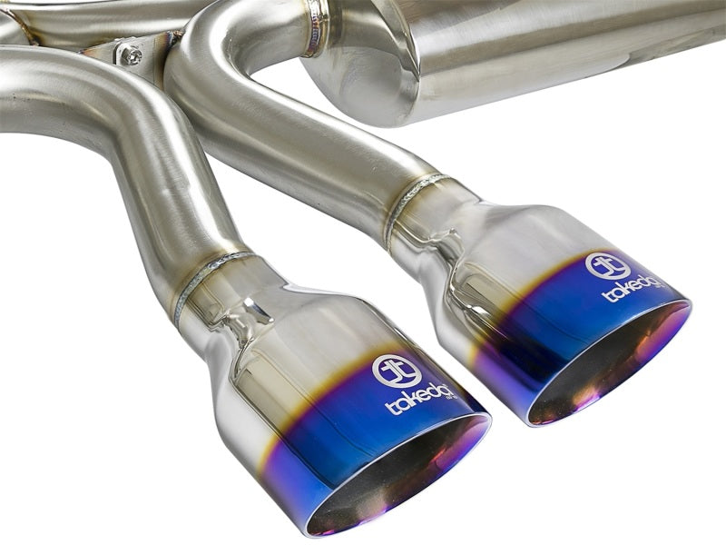 aFe Takeda 3in 304 SS Cat-Back Exhaust System w/ Blue Tips 2017 Honda Civic Si I4 1.5L (t) aFe