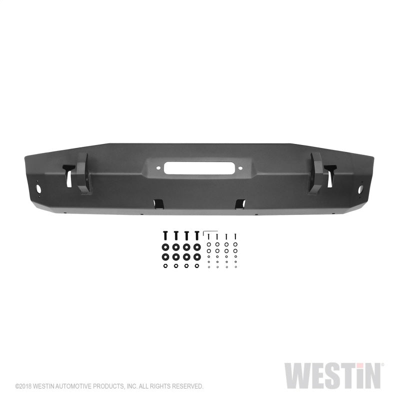 Westin 18-22 Jeep Wrangler JL / 20-22 Gladiator WJ2 Stubby Front Bumper - Tex. Blk Westin