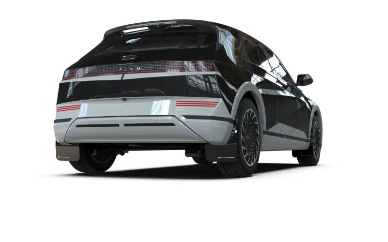Rally Armor 2022 Hyundai Ioniq 5 Black Mud Flap w/ White Logo - eliteracefab.com