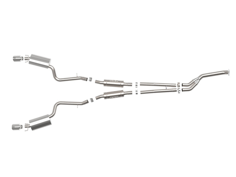 aFe POWER Takeda 16-17 Lexus IS200t L4-2.0L (t) 2.5in-3in 304 SS CB Exhaust w/Polish Tip aFe