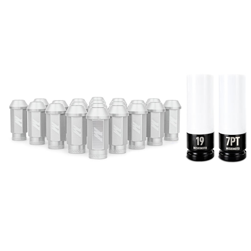 Mishimoto Aluminum Locking Lug Nuts M12x1.5 20pc Set Silver Mishimoto