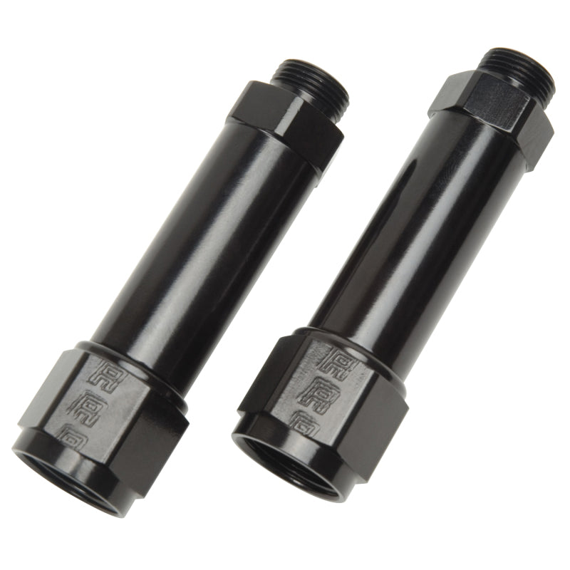 Russell -8 AN Demon / BG Carb Inlet Fittings 9/16-24 Blk Pair - 640773