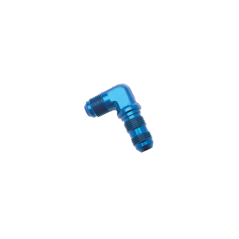 Russell -4 AN 90° Flare Bulkhead Fitting Blue - 661240