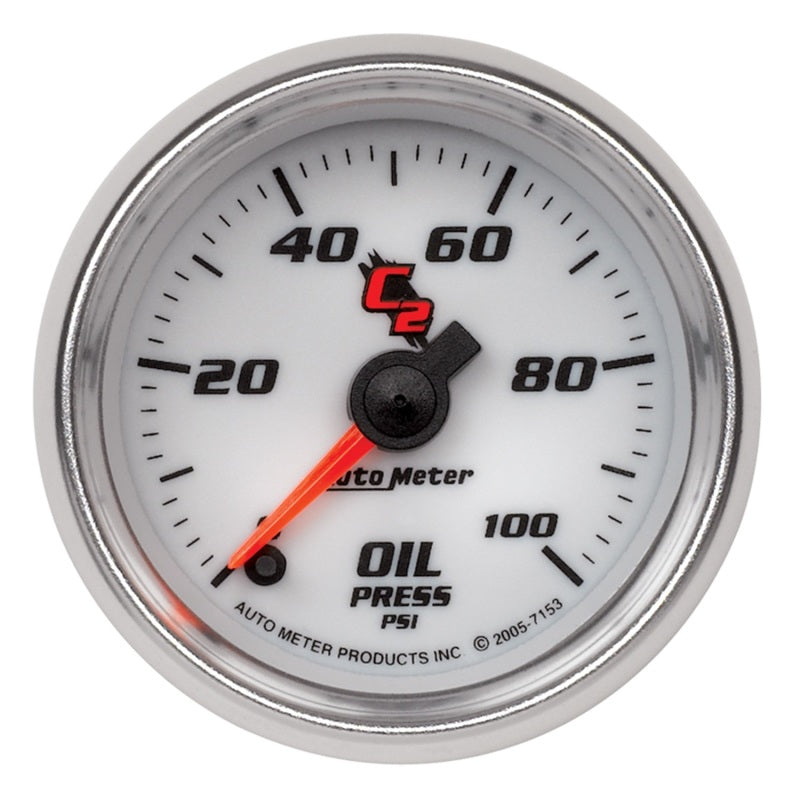 Autometer C2 52mm 100 PSI Electronic Oil Pressure Gauge 7153