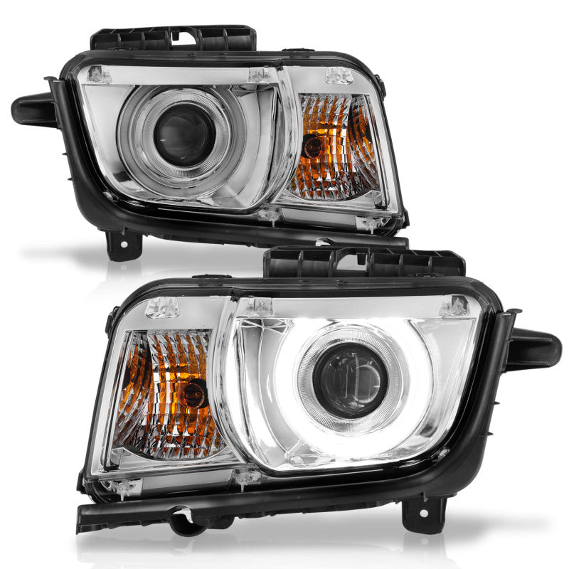 ANZO 2010-2013 Chevrolet Camaro Projector Headlights w/ Halo Chrome (CCFL) ANZO
