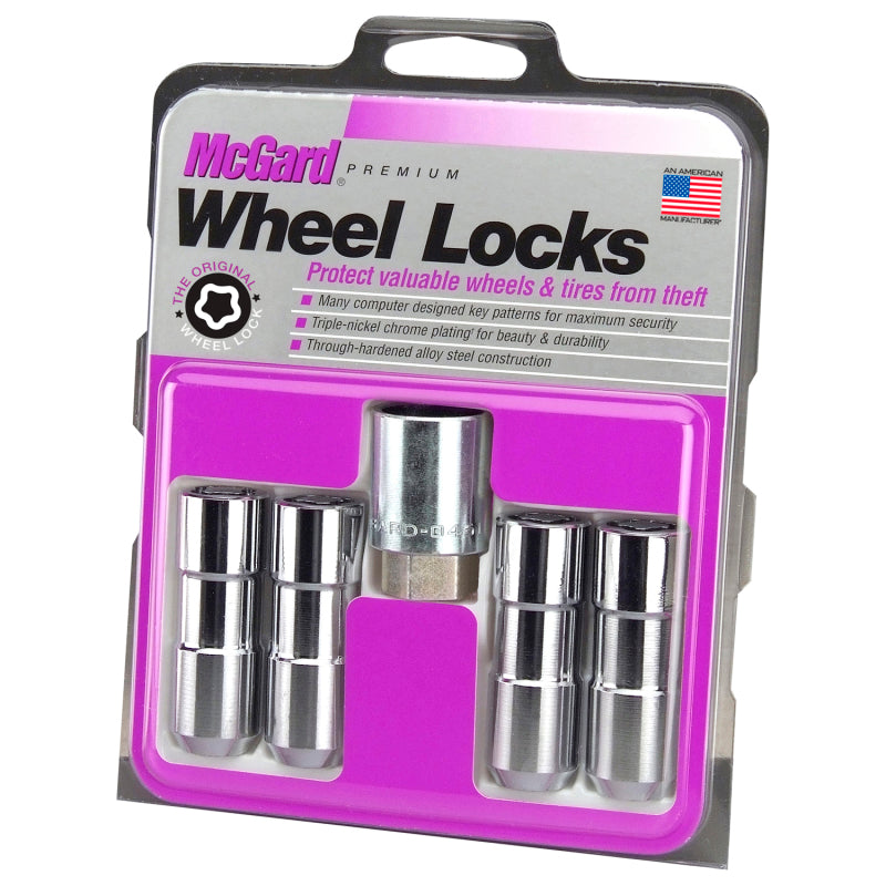 McGard Wheel Lock Nut Set - 4pk. (Cone Seat Duplex) 9/16-18 / 7/8 Hex / 2.5in. Length - Chrome - eliteracefab.com