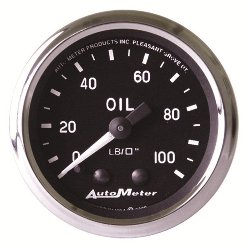 Autometer Cobra 2-1/16in 100 PSI Mechanical Oil Pressure Gauge 201006