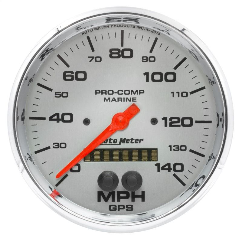 Autometer Speedometer 5in 140 MPH GPS Marine Chrome Ultra-Lite Gauge 200647-35