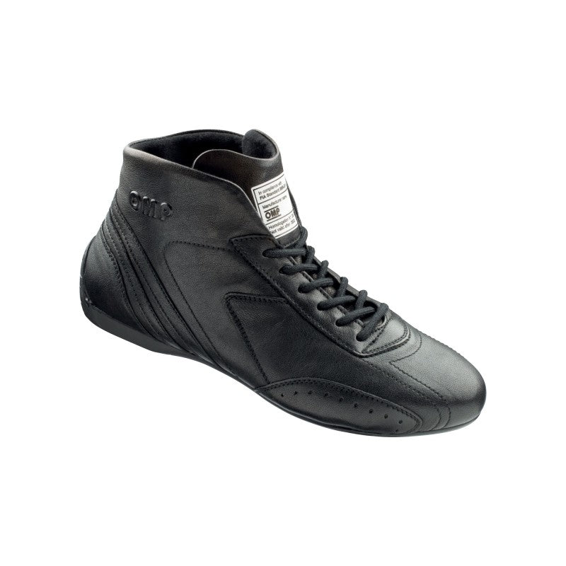 OMP Carrera Low Racing Boots - Black - EU 45 / US 11.5 - FIA 8856-2018 - IC0-0784-B01-079-45