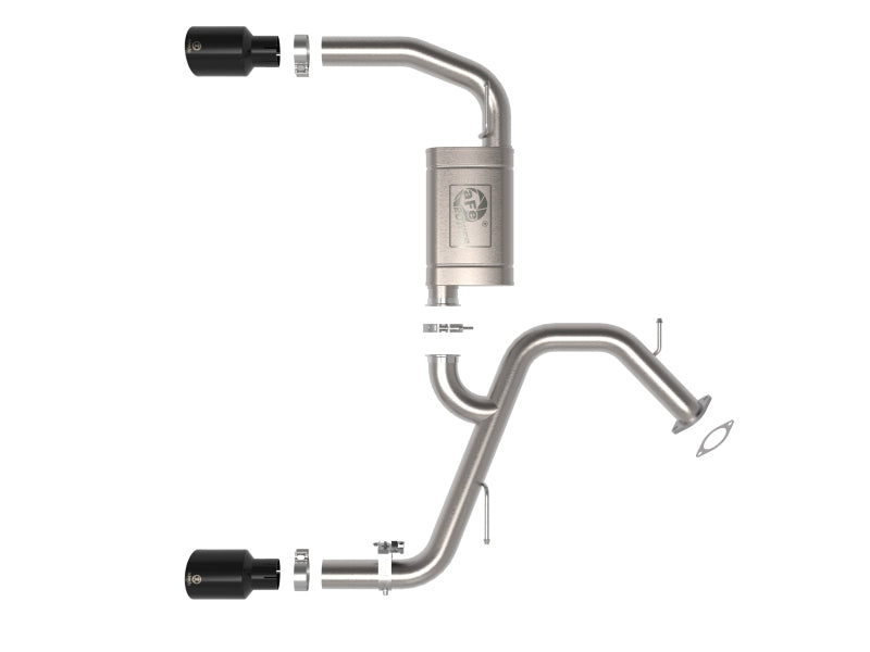 aFe Takeda Hyundai Elantra N 22-23 L4-2.0L (t) 3in SS Axle-Back Exhaust System w/ Black Tips aFe