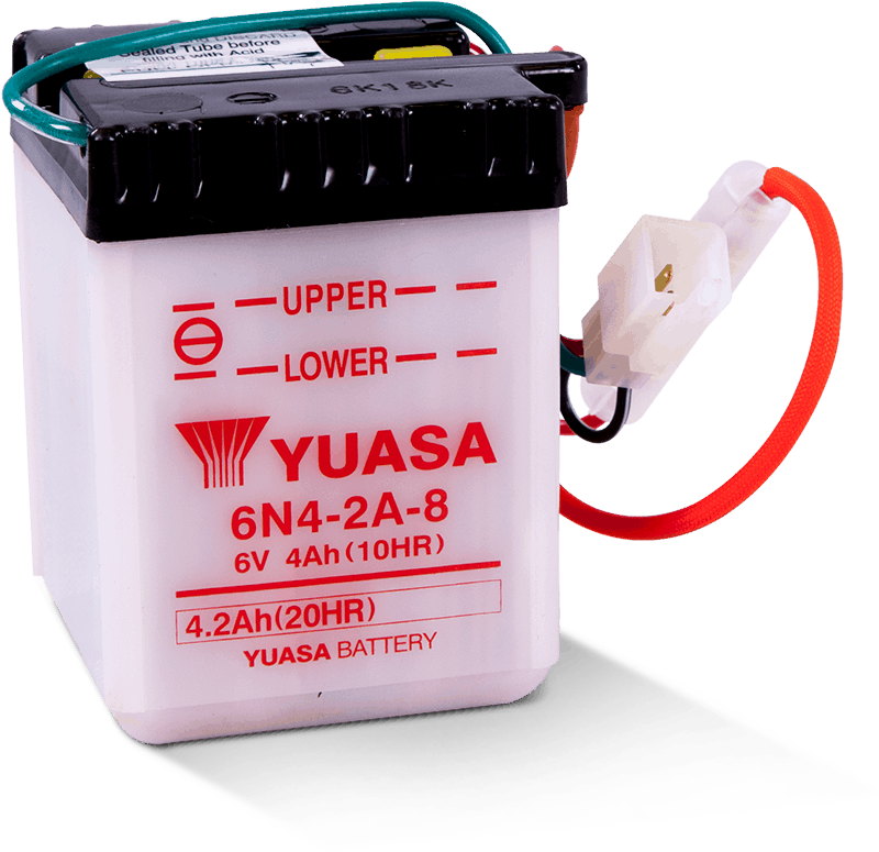 Yuasa 6N4-2A-8 Conventional 6 Volt Battery Yuasa Battery