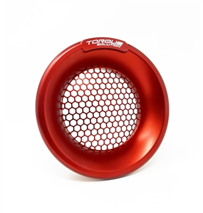 Torque Solution Turbo Velocity Stack Shield (Red) for For 4" Inlet - TS-VS-740-RD