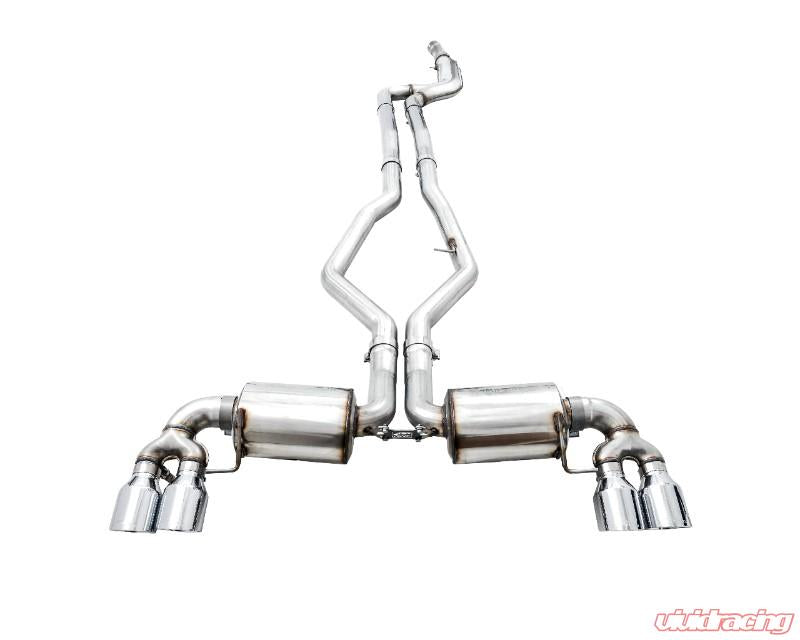 AWE Tuning 2019+ BMW M340i (G20) Resonated Touring Edition Exhaust - Quad Diamond Black Tips - eliteracefab.com