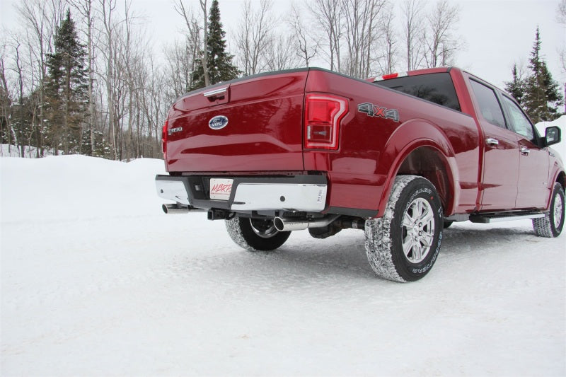 MBRP 2015 Ford F-150 5.0L 3in Cat Back Dual Split Rear Exit T409 Exhaust System - eliteracefab.com