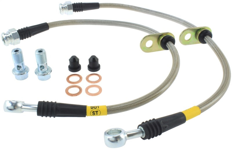 STOPTECH 97-01 HONDA PRELUDE STAINLESS STEEL FRONT BRAKE LINES, 950.40010 - eliteracefab.com