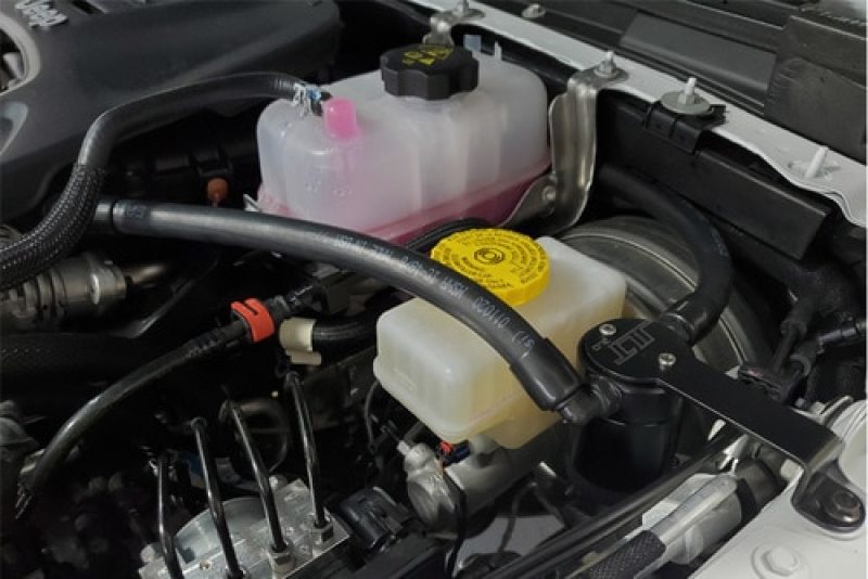 J&L 18-20 Jeep Wrangler JL 3.6L Driver Side Oil Separator 3.0 - Black Anodized - eliteracefab.com