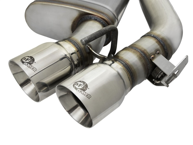 aFe MACHForce XP 3in 304 SS Axle-Back Dual Exhaust (NPP) w/ Polished Tips 16-17 Camro SS V8-6.2L - eliteracefab.com